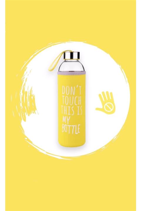 MRY HOME My Bottle 500 ml Cam Matara / Suluk Sarı Kılıflı