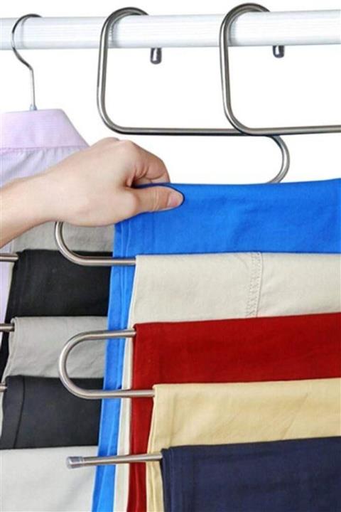 MaviEv 5 Katlı Metal Pantolon Eşarp Askısı