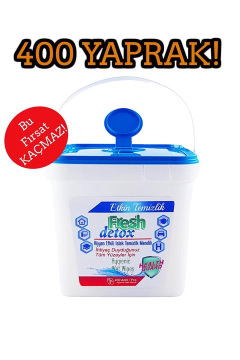 Fresh Detox Hijyenik Genel Temizlik Islak Kova Mendil 400 Adet