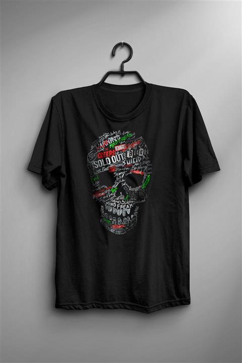 GrafikModa Unisex Siyah Baskılı T-shirt