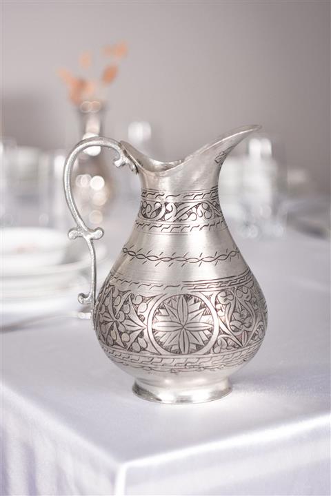 Bakır Concept Çiçek Desenli Işlemeli Bakır Sürahi