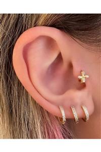 Markiz Takı 316l Cerrahi Çelik Gold Çiçek Tragus Piercing 6 Mm