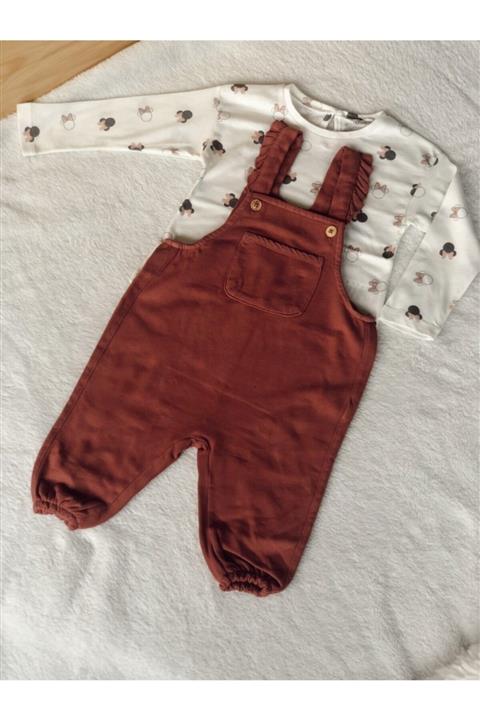 Zeybabybutik Pembe Salopet Set