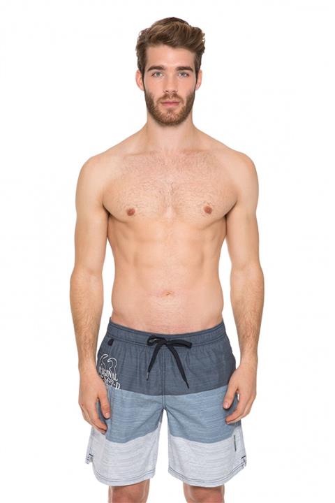 Camp David Erkek Lacivert Baskılı Deniz Şortu