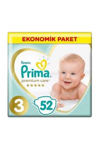 Prima Bebek Bezi Premium Care 3 Beden 52 Adet Ekonomik Paket