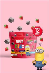 Züber Kidz Meyve Küpü Çilekli - 12 Adet X 49 gr