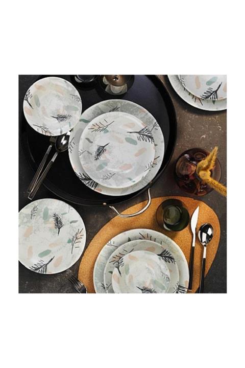 Kütahya Porselen Nano Ceram 24 Parça Yemek Takımı Mat Dg305