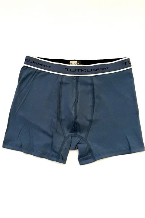 Tutku Erkek Mavi  Likralı Elastan Spor Boxer