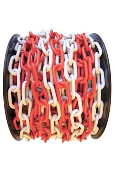 MFK Plastik Plastik Zincir 6mm Kırmızı Beyaz 10metre