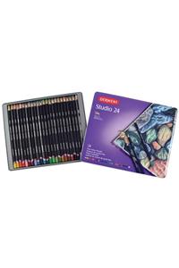 Derwent Studio Pencils Teneke Kutu Kuru Boya Kalemi 24'lü