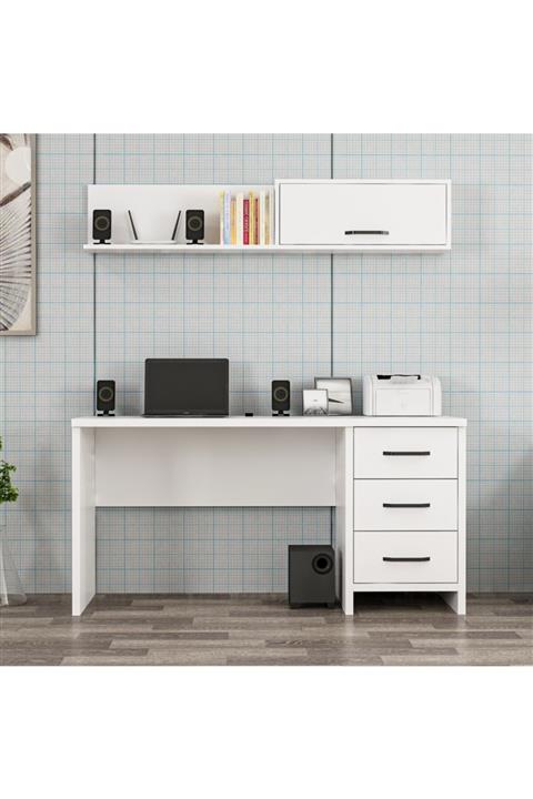 BMdekor Çalışma Masası Troy Beyaz