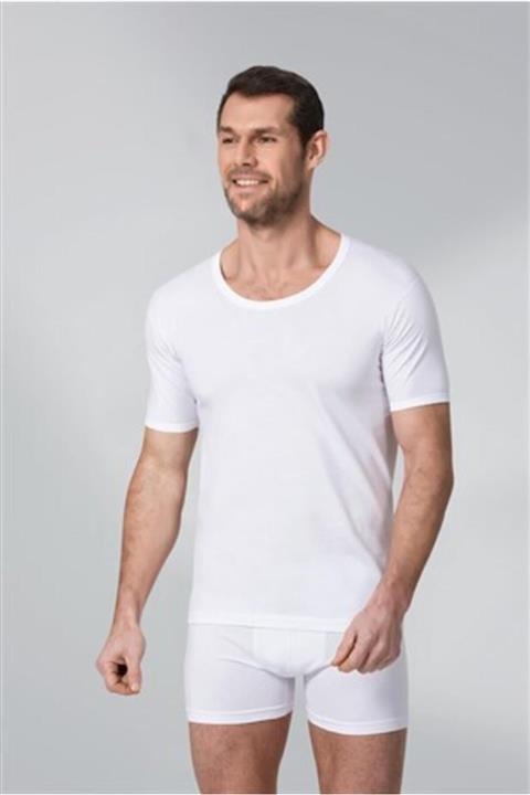 Namaldı Erkek Beyaz Bisiklet Yaka Penye Fanila 3'lü Paket - 103