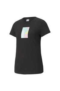 Puma Intl Graphic Tee Kadın Siyah T-shirt - 53165801