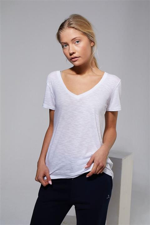 Arzu Sabancı Activewear Kadın Beyaz Kısa Kollu Tshirt