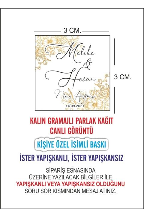 LİVALÜKS Etiket, Nikah Düğün Nişan Söz Magnet Ve Şişe Etiketleri