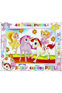 jigsaw puzzle Çocuk Egitici Puzzle 48 Parça Prensesler Ve Unicornlar Puzzle