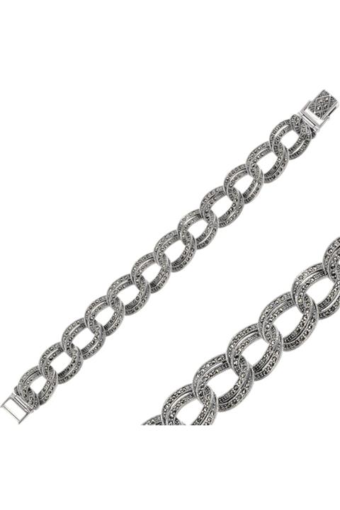 GÜMÜŞHAN Gümüş Markazit Taşlı Bileklik