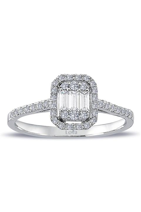 Lova 0,37 Karat Baget Pırlanta Yüzük - 1010347
