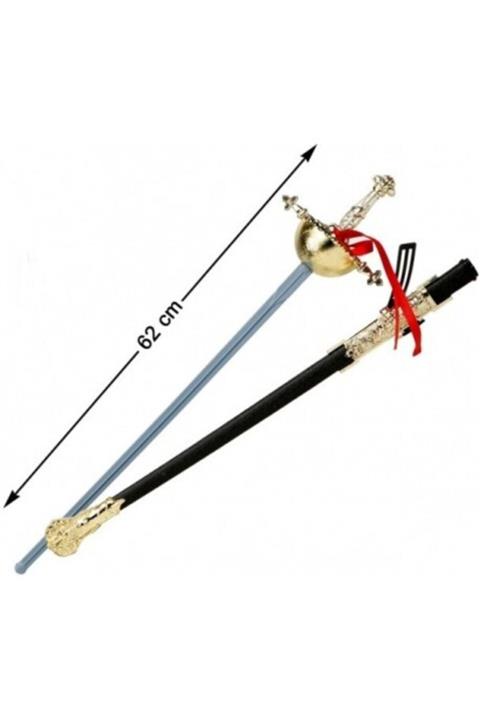 Samur Kostüm Partisi Plastik Zararsız Zorro Kılıcı Şövalye Kılıcı 62 Cm