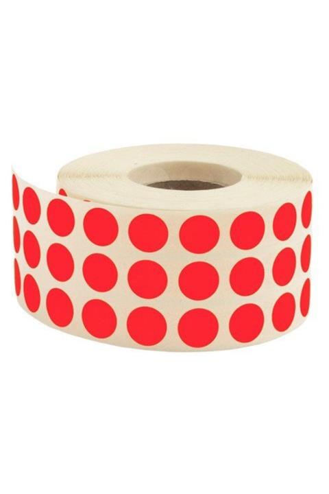 Tanex Taneks 10mm Kırmızı Nokta Etiket 5000'li