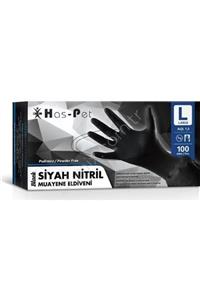 sezpack Haspet Pudrasız Siyah Nitril Eldiven 100lü L