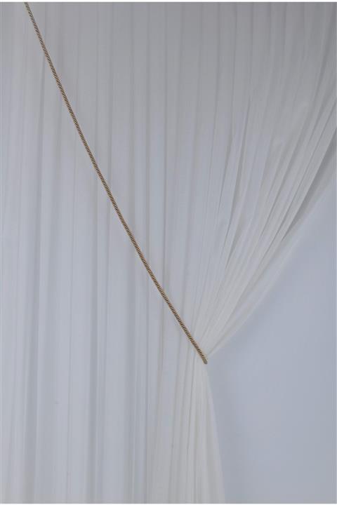 Saççax Exclusive Altin Renk Klasik Kordon Tül Perde Fon Toplama Halat 300cm