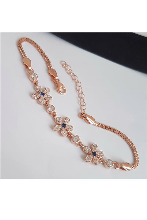 Gümüş Pazarım Yonca Motifli Gümüş Bileklik