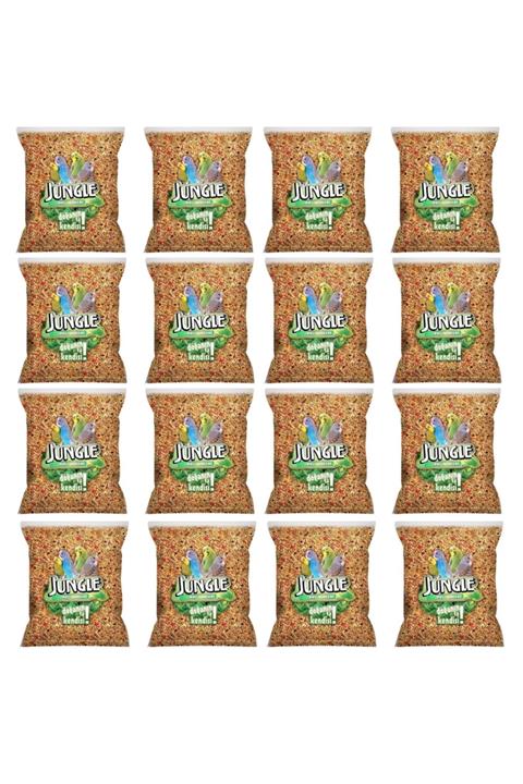 Jungle Poşet Muhabbet Kuşu Yemi 1 Kg (16 Adet)