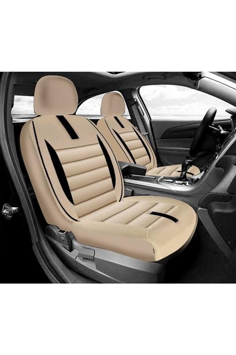 Max Store Renault Clio 2 Deri Detaylı Oto Koltuk Kılıfı - Ön Arka Full Set