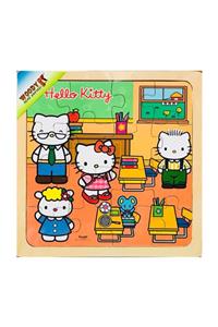 Sunman Hello Kitty Sınıfta 16 Parça Ahşap Puzzle /