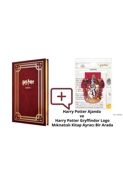 Mabbels Harry Potter Ajanda ve Harry Potter Gryffindor Logo Mıknatıslı Kitap Ayracı