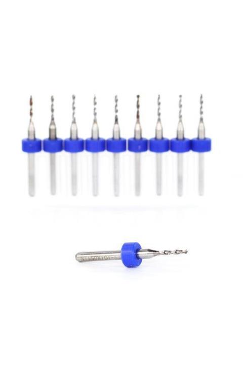 Profisher Pcb Mikro Karbür Cnc Matkap Ucu 10lu Set 1,50mm Tungsten 18 Shank