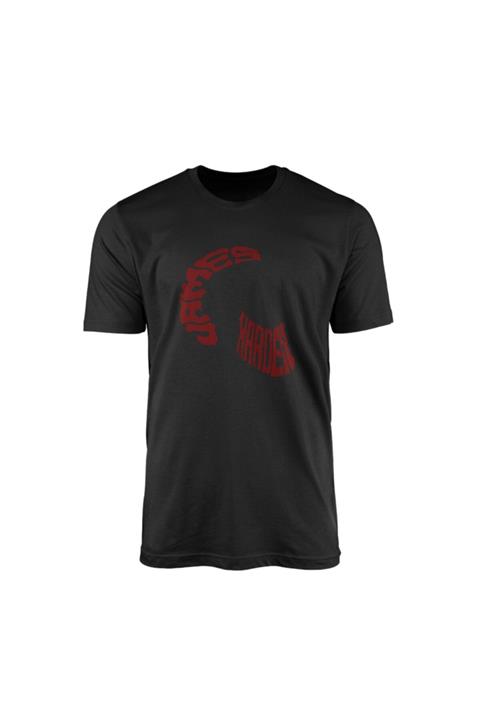 NSJ SPORTIVE Unisex Siyah Harden Text Beard T-shirt