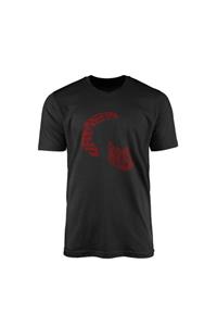 NSJ SPORTIVE Unisex Siyah Harden Text Beard T-shirt