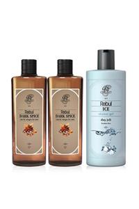 Rebul Dark Spice 270 ml 2 Adet Kolonya - Ice 500 ml Duş Jeli Seti