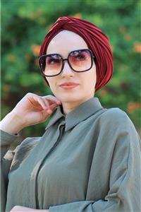 Sahra Şal Dünyası Dolama Bone Bordo (HAZIR DEĞİLDİR)