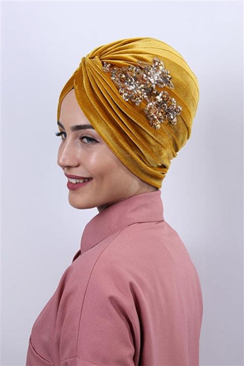 Moda Asse Kadife Payetli Vera Bone