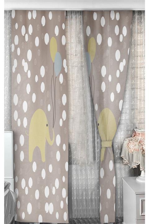 Bebişim Halı Sevimli Fil Bi11 140x275 Çocuk Odası Fon Perde