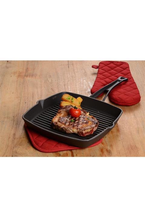 Lava Döküm Izgara Tavası Kare 26x26 Cm.