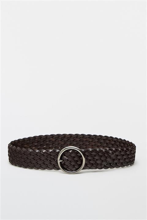 Massimo Dutti Kadın Örgü Deri Kemer 06104630