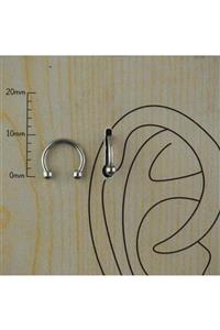 TakıConcept Titanyum Gümüş Kıkırdak Tragus Burun Septum 6 Mm