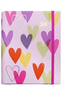 Victoria's Journals Heart Sprinkles Gizli Spiralli Çizgili Defter 17x24 Cm