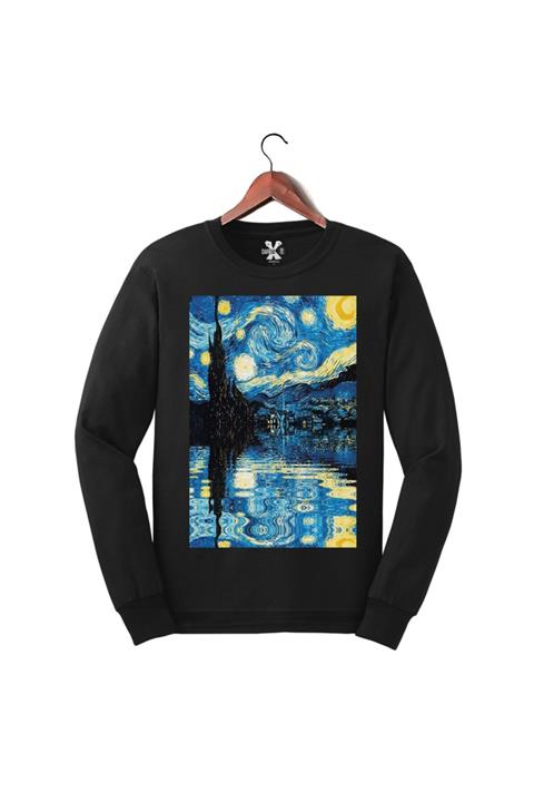 Darkia Starry Night - Yıldızlı Gece Baskılı Sweat - Sweatshirt