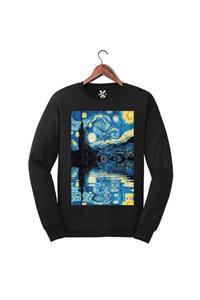 Darkia Starry Night - Yıldızlı Gece Baskılı Sweat - Sweatshirt