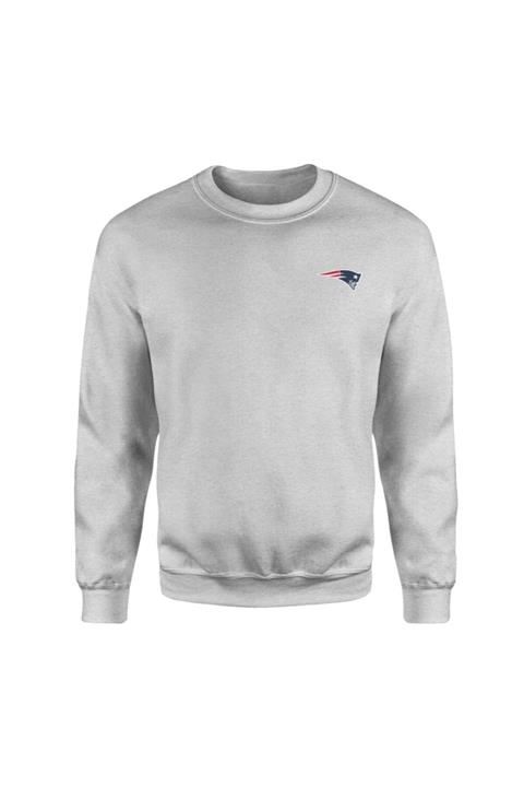 NSJ SPORTIVE Unisex Gri New England Patriots Superior Logo Baskılı Sweathsirt