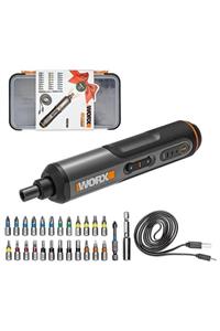 WORX Wx240 4volt/1.5ah. Li-ion Akıllı Şarjlı Tornavida + 26 Adet Bits Uç