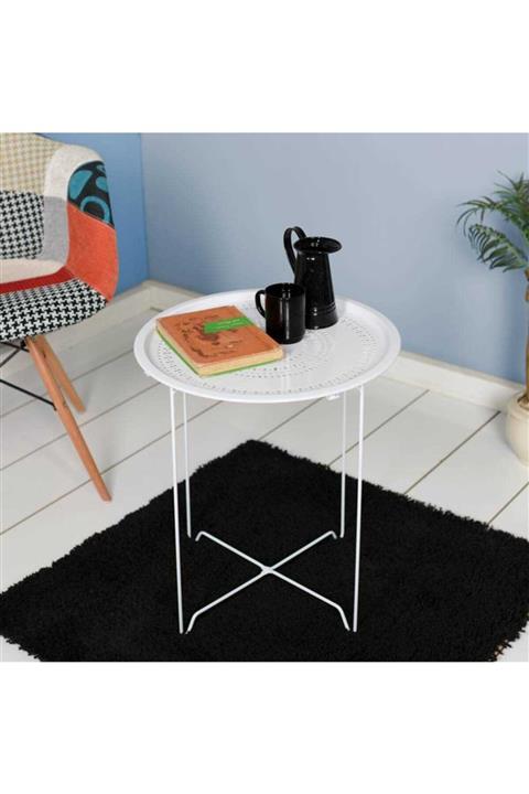 Handy Mate Adore Handy Mate Vergo Tepsi ve Sehpa  HND-006-BB-1  Beyaz