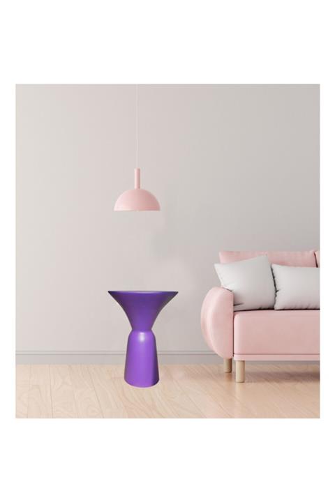 Echo Furniture Dabu Serisi Mor Renk Sehpa