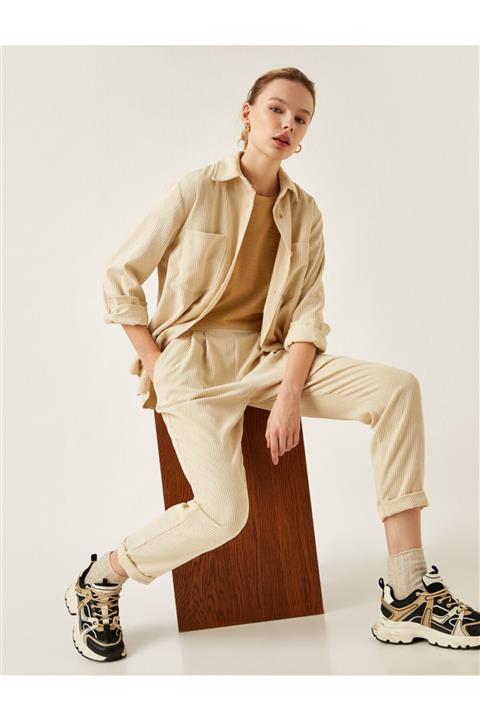 Koton Beli Lastikli Jogger Pantolon