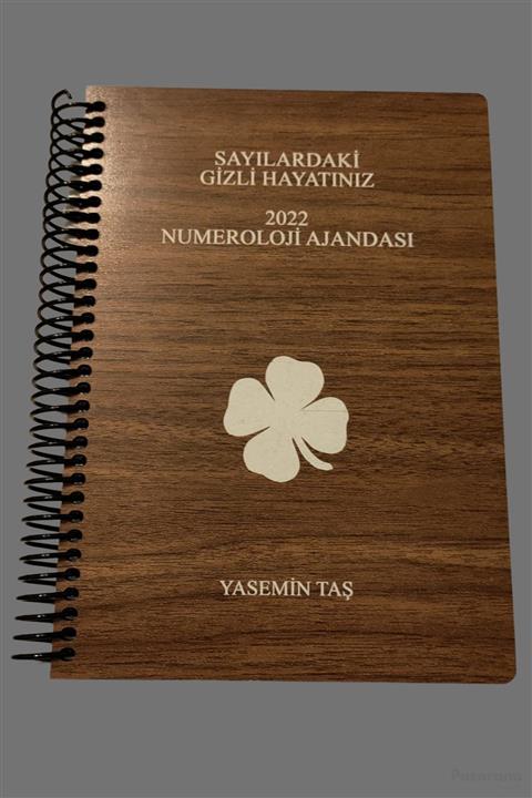 Pazarana Ahşap 2022 Ajanda Numeroloji Ajandası Sayı Ajandası Hediye Ajanda